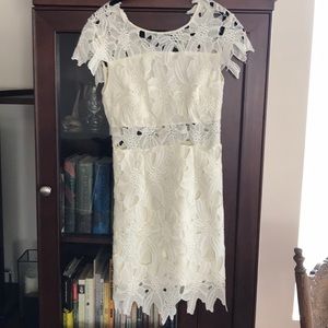 Stunning white floral cutout dress
